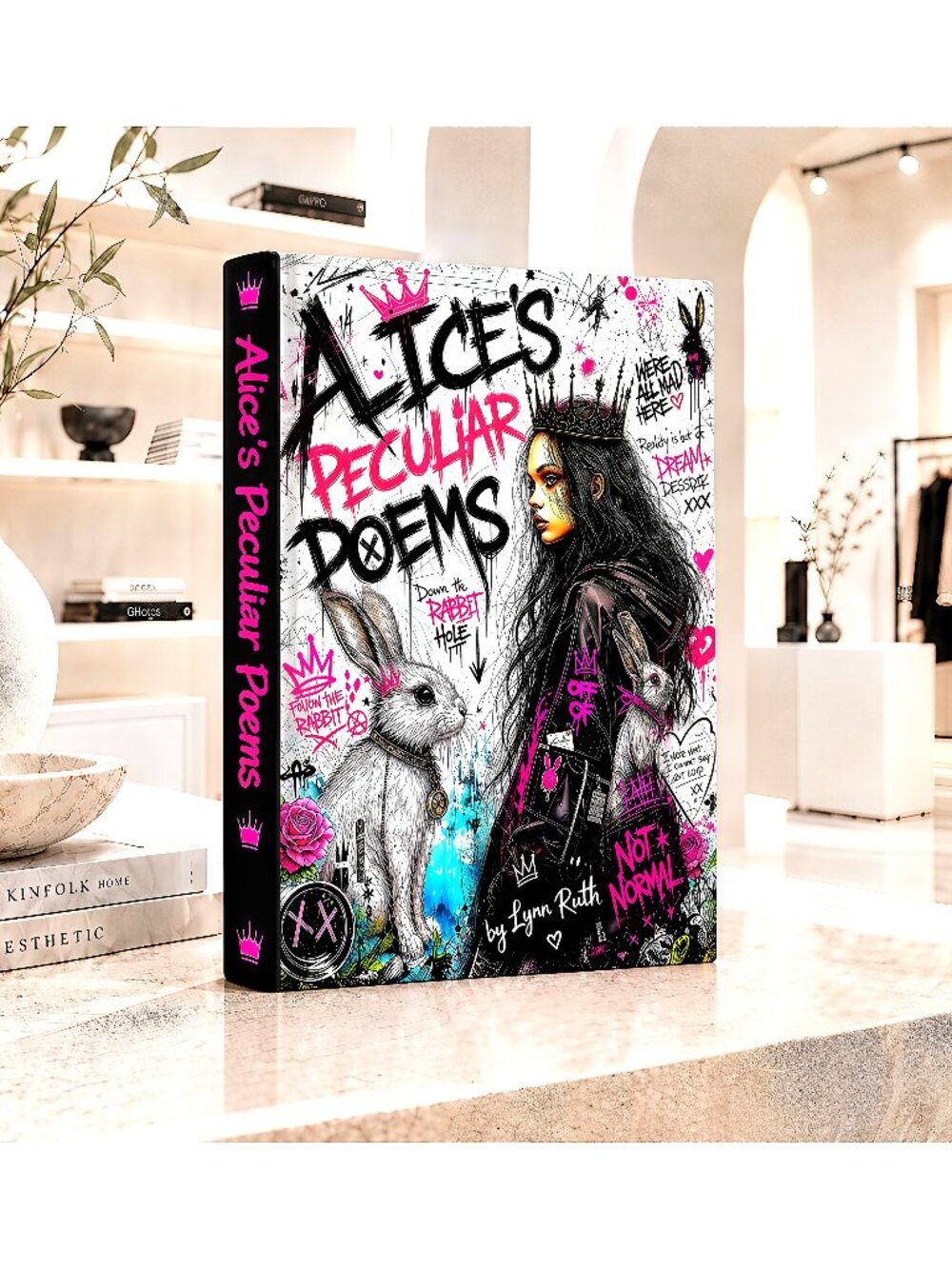 Alice’s Peculiar Poems – Audiobook, Illustrated Flipbook, Music & Art USB Neckla